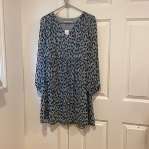 Brand new loft cheetah blue dress